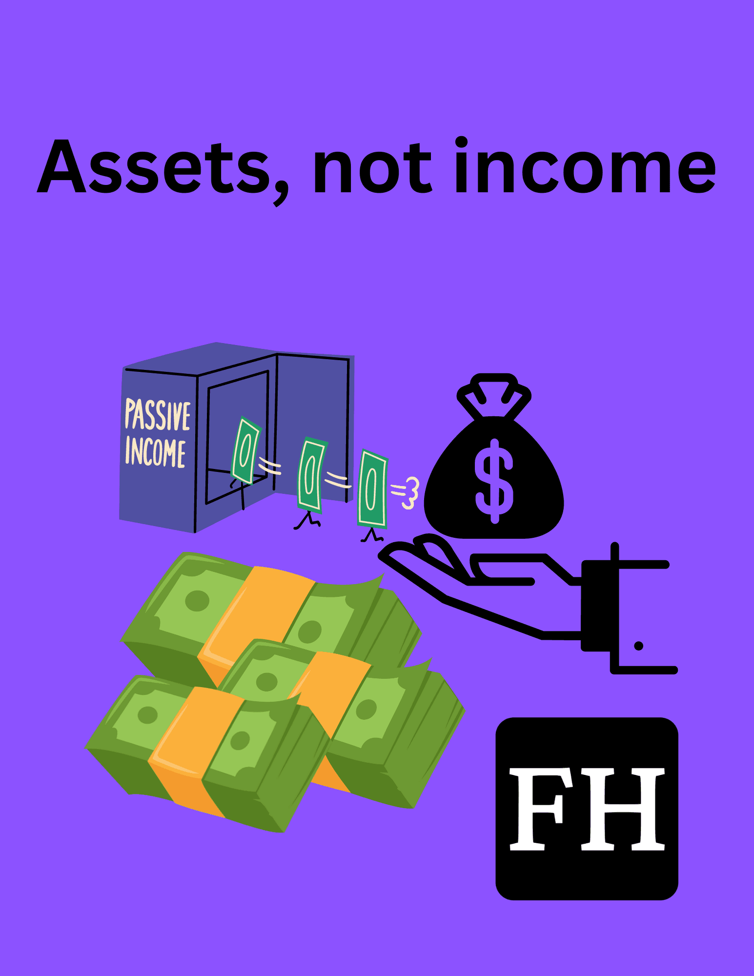 assets greater than income